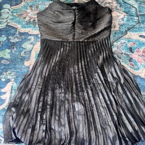 Express thin Strap Black Pleated Dress